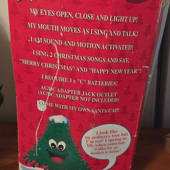 DOUGLAS FIR Talking Singing Christmas Tree Sound/Motion Activated 1996 - Picture 4 of 8